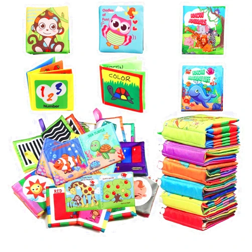 AIyin Huang Baby Soft Cloth Books First Year Touch and Feel Set, Baby Bath Toys Infants Crinkly Books Early Learning Educational Toys Gifts for Newborn 3-6 6-9 6-12 12-24 Months 1-2 Year Old Boys Girls Babies