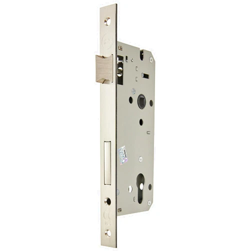 Yale Wooden Door Mortise Lock with Square Edge Front, 50 mm Entry, 85 mm wheelbase, Piccola, Nichelato, Satinato