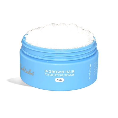 Bushbalm Ingrown Hair Exfoliating Scrub – Pre-Shave Sugar Scrub for Ingrown Hairs, Razor Bumps & Dry Skin – Gently Buffs & Soothes Sensitive Skin – Nude, 236ml