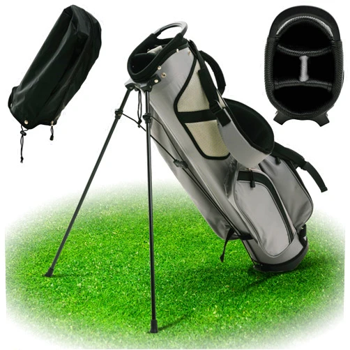 AK System Ultra-Lite Golf Stand Bag - 3 Lbs, 4 Way Divider Portable Golf Club Carry Bag, Water-Repellent Golf Travel Case with Rain Hood, Golf Gifts for Men and Women