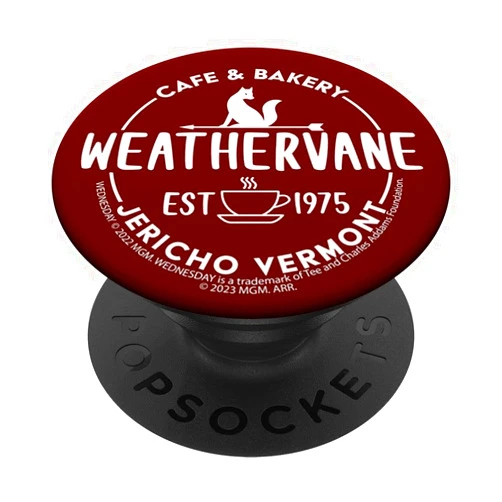 Wednesday Weathervane Cafe & Bakery Est 1975 Jericho Logo PopSockets Standard PopGrip