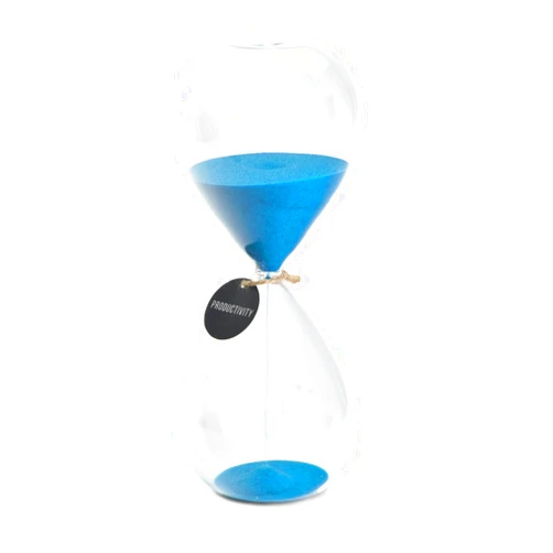 SWISSELITE Hourglass Sand Timers, Hourglass Sand Clock Inspired Glass for Home, Desk, Office Decor (8.5Inch-60Mins Blue)