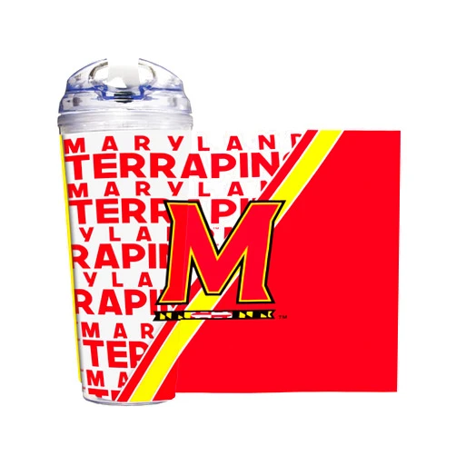 Rico Industries NCAA Standard 24oz Acrylic Tumbler with Hinged Lid, Officially Licensed Double Wall Tumbler with Straw