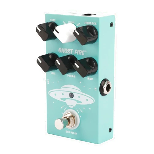 GHOSTFIRE Guitar Delay Pedal for Pedal Boards,9 Different Delay Effects for Electric Guitar, Bass,Tape,True Bypass (UFO Delay)