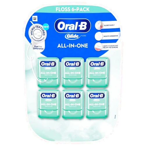 Oral-B Glide Comfort Plus Mint-Flavored Floss, 6 pk. AS