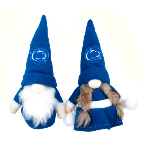 Hanna's Handiworks Penn State University Plush Set of 2 Gnome Hanging Decorations by Hanna’s Handiworks- Fan/Cheerleader Holiday/Dorm Ornaments- Ideal Gift for Graduation/Alumni- Show Your NCAA Big 10 Team Spirit