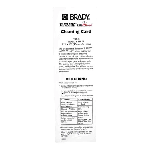 Brady PCK-5 TLS 2200 and BMP61 Label Printers Accessory, Cleaning Kit, Black