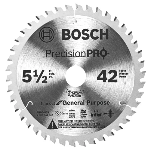 Bosch PRO542TS5-1/2 In. 42-Tooth Precision Pro Series Track Saw Blade