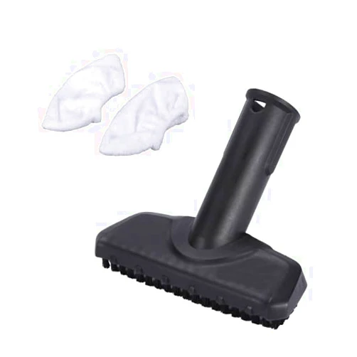 OYSTERBOY Premium Quality Replacement Parts Steam Cleaner Hand Nozzle Tool Brush with Microfiber Mop Cloth Pad Cover Compatiable for Karcher Steam Cleaner Vacuum (1 Hand Nozzle Tool Brush, 2 Mop Pads)