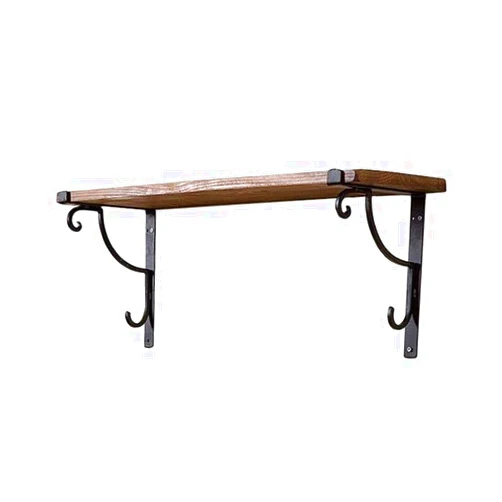 SHUICAO Wall Shelves Floating Wall Shelves with Brackets, Solid Wood, Rustic Wall Mounted Large Shelving Storage, for Kitchens, Bathrooms, Bedrooms, Living Rooms, Farmhouse Wall Décor (Size : 80cm)