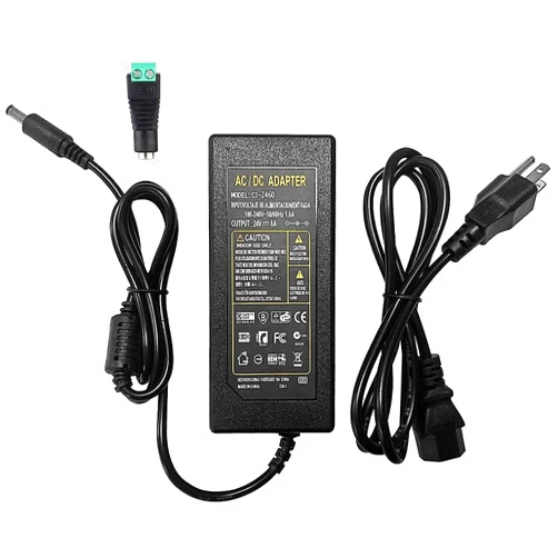 Auplf 24V 6A 144W AC Power Supply Adapter 6amp 100-240V AC to DC 24 Volt 6Amp 5.5mm x 2.1mm DC Plug, for DC 24V LED Strip Light, CCTV Cameras