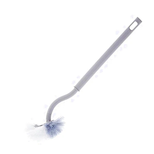 LGYIEOSZ S-Shaped Toilet Brush, Elbow Gap Toilet Brush Without Dead Angle, Soft Bristle Long-Handled Toilet Brush, Gray
