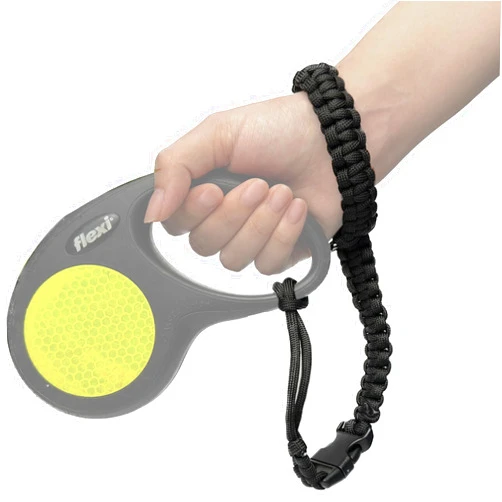 Intersnug Hands Free Adjustable Wrist Strap for Dog Leash,Security Strap for Retractable Dog Leashes,Black