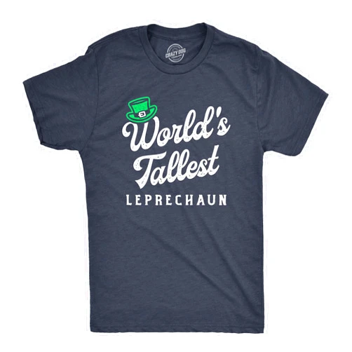 Crazy Dog T-Shirts Mens Novelty Saint Patricks T Shirt Funny Irish Tees Cool Party Tees for Guys