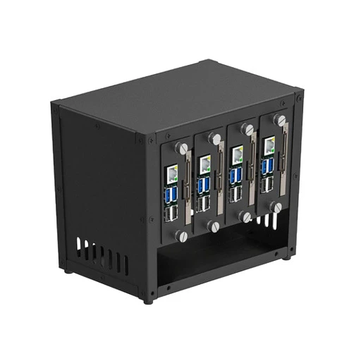 UCTRONICS Upgraded Complete Enclosure for Raspberry Pi Cluster, Compatible with Pi 5, 4B, 3B+/3B, and Other B Models, House Up to 4×2.5