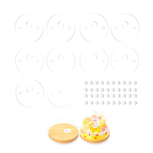 GuMuXGG Acrylic Tumbler Toppers for DIY Projects, Fits 16 Oz Glass, Set of 10, Clear with magnets