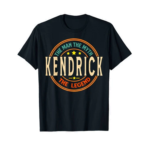 Classic Vintage Apparel for Men. KENDRICK The Man The Myth The Legend Vintage Personalized T-Shirt