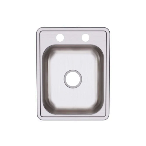 Elkay Dayton D117212 Single Bowl Top Mount Bar Sink, 17 x 21, Stainless Steel