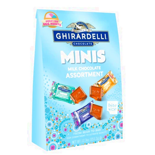 Generic Ghirardelli Minis Milk Chocolate Assortment Bag, 16.1 oz (Milk Chocolate +Caramel, Sea Salt Caramel,)