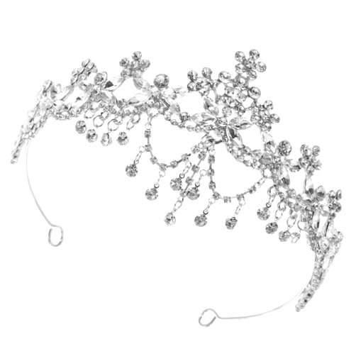 FOMIYES Baroque Wedding Crown Queen Crystal Tiara Bride Tiara Bridal Headpieces Rhinestone Hair Accessories For Women And Girls