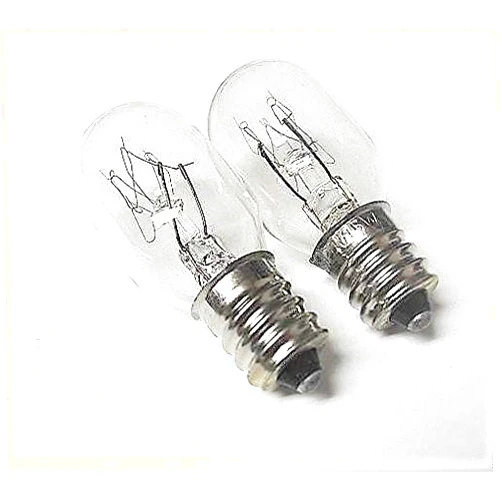 Desk Dave's Featherweight Factory ID: 9SCW. 2 New Generic Sewing Machine Clear Screw-in Light Bulbs, 120V, 15W, Compatible w/Husqvarna Viking, Janome/New Home, Juki, Kenmore, Plus Others