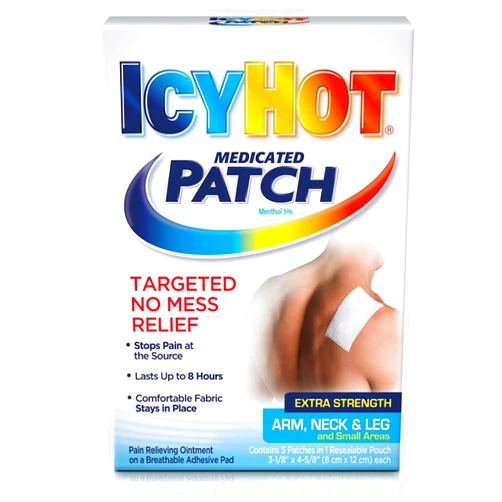 Icy Hot Medicated Patch Extra Strength Pain Relief Patch for Arm, Neck & Leg (15 Pain Patches)