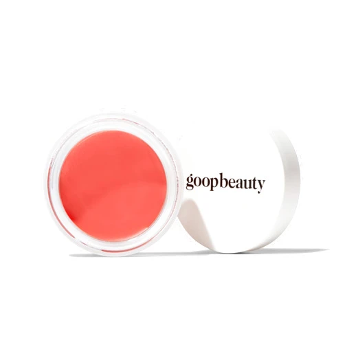 goop Beauty Cream Blush | Sheer Pop of Color for Lips & Cheeks | Vitamin C, Vitamin E, & Safflower Oil | Natural Makeup for Glowing Skin | Paraben & Silicone Free | 0.5 oz | Slipper - Creamy Peach