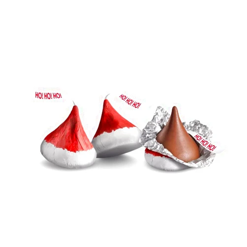 MASHBOX Hershey's Kisses | Healthy Chocolate Treats, Great for Wedding, Easter, Christmas, Halloween, Movies | Individually Wrapped, 2 Pounds (Santa Hat)