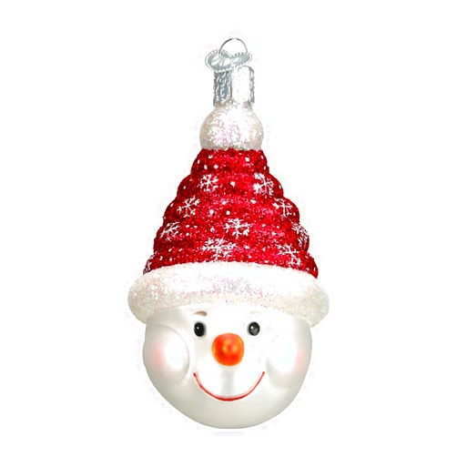Old World Christmas Ornaments Candy Coil Snowman Glass Blown Ornaments for Christmas Tree