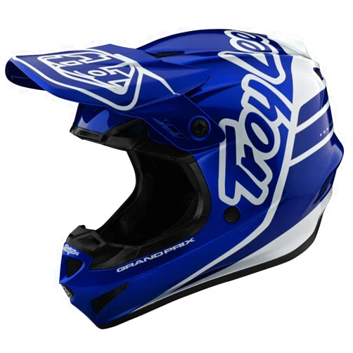 Troy Lee Designs GP Anarchy Adult Offroad Motocross Motorcycle Dirt Bike ATV Powersports Dual Sport Racing Full Face Helmets Lightweight Ventilated Men Women - Navy/White