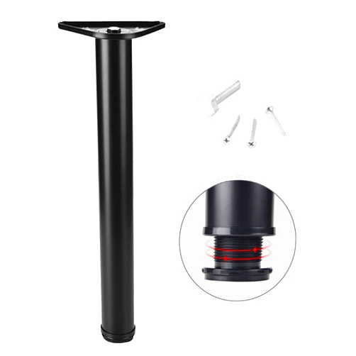 IBOWZ Furniture Leg Sofa Legs Height-Adjustable Table Legs,Black/White,Metal Furniture Legs,Used for Dining Tables,Work Tables,Desks,Bar Counters,Replacement Furniture Feet,Easy to Install,Black-5