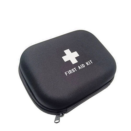 Jipemtra First Aid Hard Case Empty First Aid Hard Case First Aid EVA Medicine Red Medical Bag for Home Health Emergency Pets Dog First Responder Camping Outdoors (Round 6.8x5.3x2.2”)