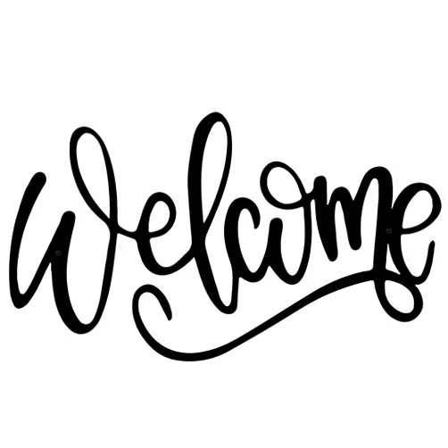 Hotop Metal Welcome Sign Welcome Script Wall Sign Front Door Welcome Letter Sign Welcome Sign Wall Decor for Front Door Home Gallery Wall Decorations, Black, 13.8 x 7.9 Inch