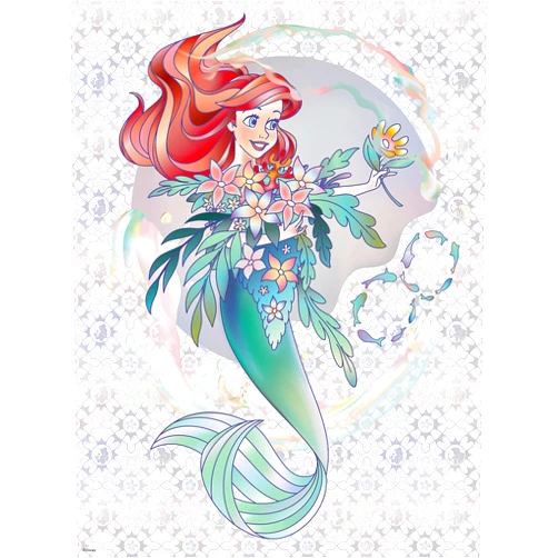 Ceaco - Disney's 100th Anniversary - Foil Puzzle - The Little Mermaid - Platinum Princess Ariel - 500 Piece Jigsaw Puzzle