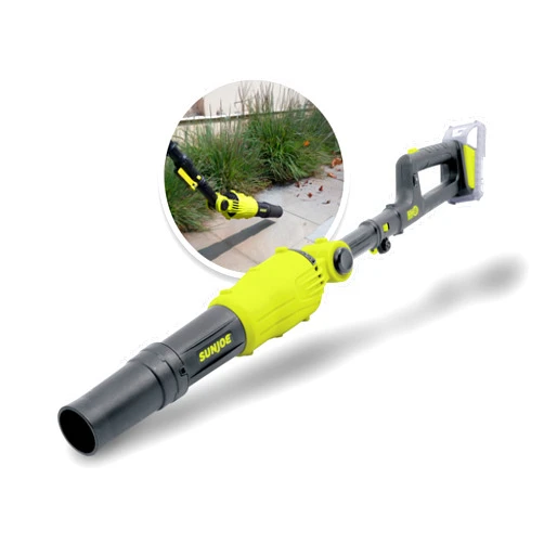Sun Joe 24V-TBP-LTE 2-in-1 Handheld + Pole Leaf Blower Kit, W/ 2.0-Ah Battery + Charger, Includes 3 Nozzle Connections