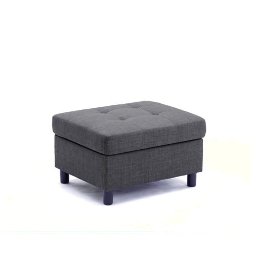 Payeel Ottoman Footrest Modular Velvet Fabric Sectional Sofa Couch Living Room Furniture Set (Ottoman, Dark Gray)