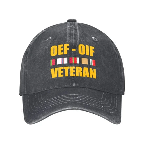 Generic OEF-and-Iraqi-Freedom-OIF-Veteran Hat Baseball Cap Adjustable Dad Hats Gift for Men Women Outdoor Activities5 Black