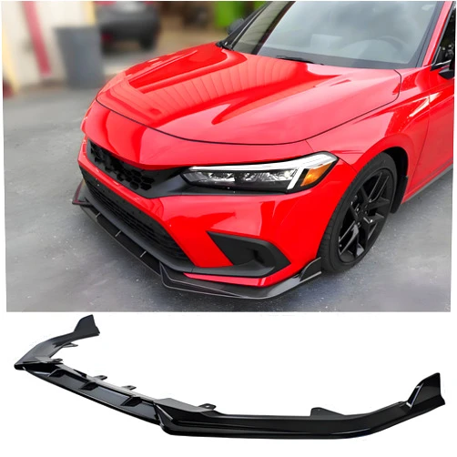 Sts.Ev01 STSEV01 Front Bumper Lip Splitter Spoiler Compatible with Honda Civic Sedan/Hatchback/EX/EX-L/LX/Sport/Touring 2022 2023 2024 11TH Gen Air Dam Chin Body Kit Underbody Lip Exterior Accessories