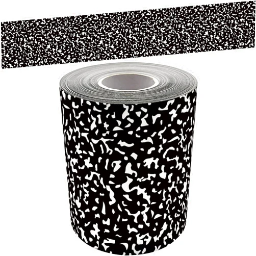 Teacher Created Resources Composition Straight Rolled Border Trim - 50ft - Decorate Bulletin Boards, Walls, Desks, Windows, Doors, Lockers, Schools, Classrooms, Homeschool & Offices