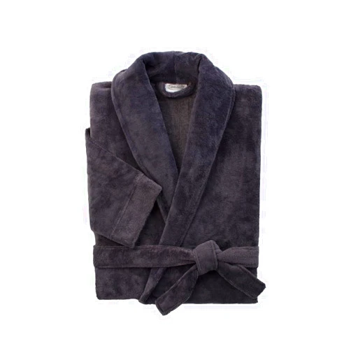 Cariloha Plush Bath Robe | Graphite | Unisex, Large/X-Large | Viscose Material | Soft, Comfortable, & Wicks Moisture