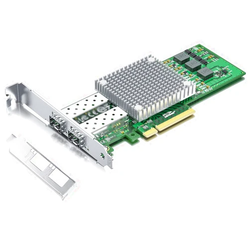 H!Fiber.com 10Gb SFP+ PCI-E Network Card NIC, with Broadcom BCM57810S Chip, Dual SFP+ Port Card, PCI Express X8, Ethernet LAN Adapter Support Windows/Windows Server/Linux/VMware Esxi