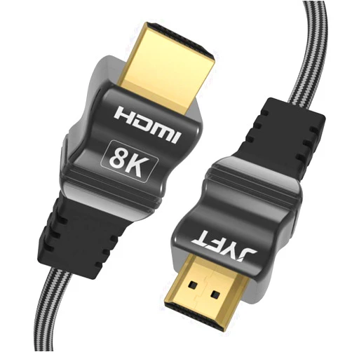 JYFT HDMI Cable 10Feet HDMI 2.1 with Braided Cord, Video 8K @ 60Hz Ultra HD(UHD), Ethernet & Audio Return, Support Apple TV, Xbox, PS3, PS4, HDTV