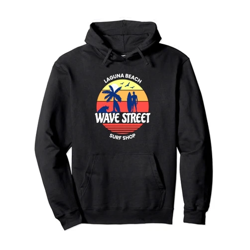 WAVE STREET SURF SHOP Sunrise Logo Pullover Hoodie