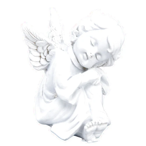 Cyrank Cherubs Angels Figurine, Small Sleeping Angel Statues Adorable Angel Sculpture for Indoor Outdoor Home Garden Decoration(#1)