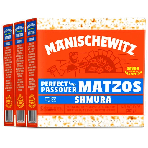 Manischewitz Shmura Matzo, 10 oz (3 Pack) | Crunchy & Delicious | Nothing Artificial | Kosher for Passover