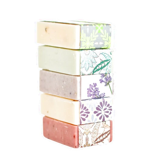 THE LITTLE FLOWER SOAP CO. EST. 2010 Handmade Soap Gift Set of 5 Custom Mix of Natural Bar Soaps for Her Best Natural Unique Housewarming Birthday or Retirement Gift Idea Great Fun Small Artisan Box for Younger or Older Men or Women