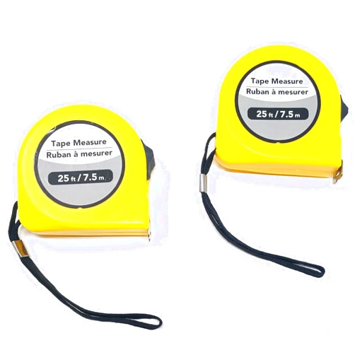 BETTERBIZE 25 Foot Tape Measure Pack of 2- Retractable Measuring Tape with Standard and Metric Measurements