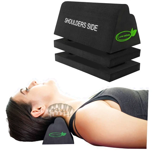 Lumia Wellness Cervical Orthotic Traction Block, Firm, Spinal & Neck Alignment, Cervical Traction Device & Neck Stretcher, Neck and Shoulder Relaxer