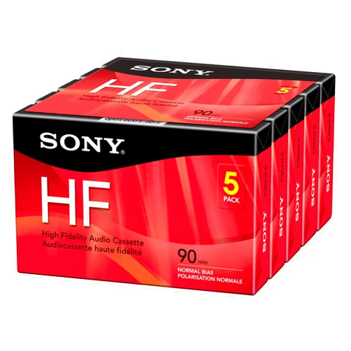 Sony 5C90HFR 90-Minute HF Cassette Recorders 5-Brick