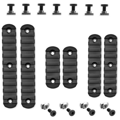 Fidragon 6 Pcs Single-Side Rail Set 5 9 11 Slots with T-Nuts & Screws for mlock